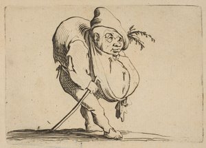 The Hunchback with a Cane by Jacques Callot