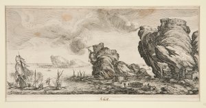 Naval Battle, from Landscapes for Giovanni de Medici by Jacques Callot