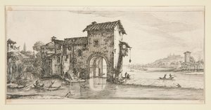 The Mill on the Water, from Landscapes for Giovanni de Medici by Jacques Callot