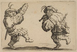 Les Danseurs a la Flute et au Tambourin by Jacques Callot
