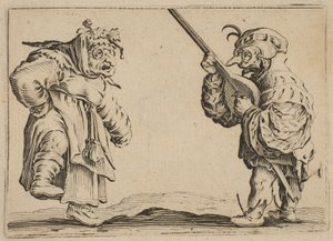 The Dancers with a Lute, from Les Caprices Series B, The Nancy Set by Jacques Callot