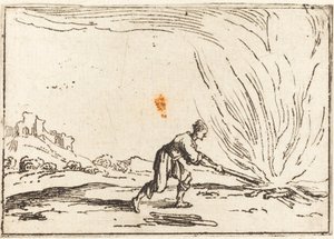 Man Attending a Fire by Jacques Callot