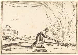 Man Attending a Fire by Jacques Callot