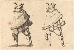 Man Wrapped in His Mantle by Jacques Callot