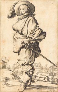 Noble Man with Fur Plastron by Jacques Callot