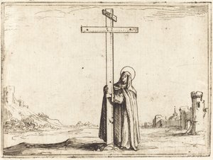 Nun Embracing the Holy Cross by Jacques Callot