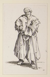 Obese Man with Lowered Eyes, from the Beggars