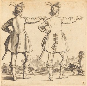Officer with Feathers in Cap, Seen from Behind by Jacques Callot