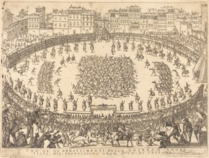 One of the Infantry Combats by Jacques Callot