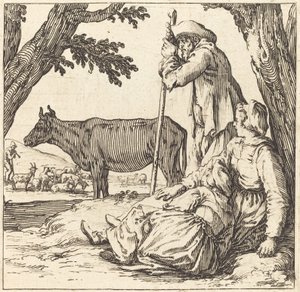 Peasant Couple with Cow