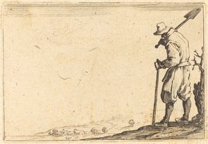 Peasant with Shovel on His Shoulder by Jacques Callot