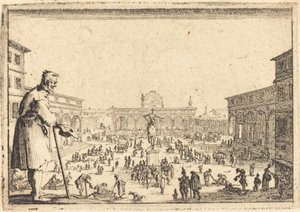Piazza SS. Annunziata, Florence by Jacques Callot