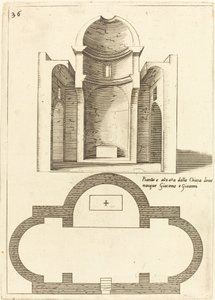 Plan and Elevation of the Church of Saints James and John by Jacques Callot