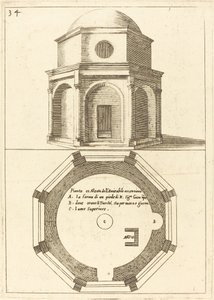 Plan and Elevation of the Church of the Ascension by Jacques Callot