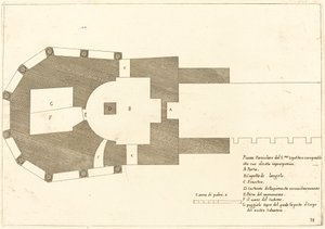 Plan of the Church of the Holy Sepulchre by Jacques Callot