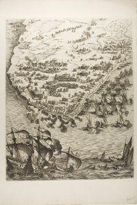 Plate Four from La Siège de la Rochelle by Jacques Callot