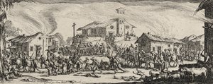 Plundering and Burning a Village by Jacques Callot