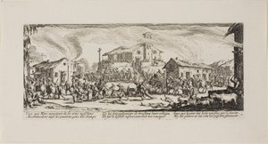 Plundering and Burning a Village, plate seven from The Miseries of War by Jacques Callot