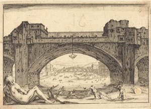 Ponte Vecchio, Florence by Jacques Callot