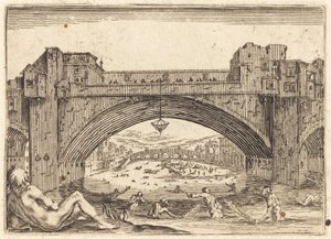 Ponte Vecchio, Florence by Jacques Callot