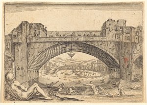 Ponte Vecchio, Florence by Jacques Callot
