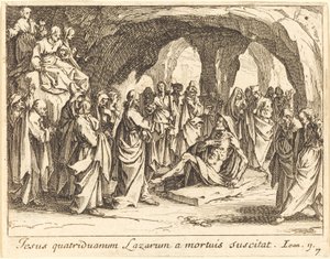 Raising of Lazarus by Jacques Callot
