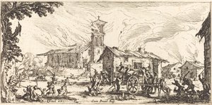 Ravaging and Burning a Village by Jacques Callot