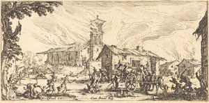 Ravaging and Burning a Village by Jacques Callot