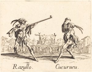 Razullo and Cucurucu by Jacques Callot