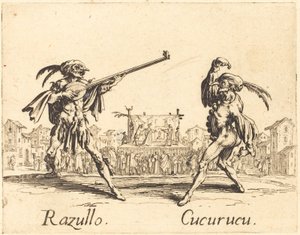 Razullo and Cucurucu by Jacques Callot