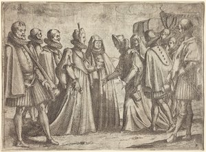 Reception at Mantua [recto] by Jacques Callot