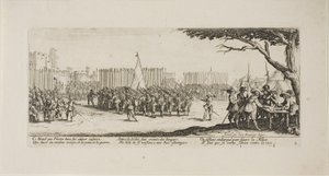 Recruitment of Troops (plate two from The Miseries of War) by Jacques Callot