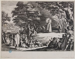 Saint Admond or Saint Nicolas and Saint Séverin (Lieure 406, Meaume 140) by Jacques Callot