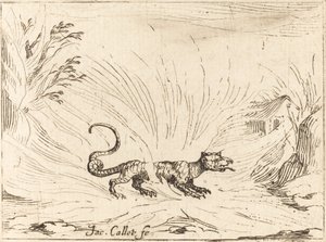 Salamander Surrounded by Flames by Jacques Callot