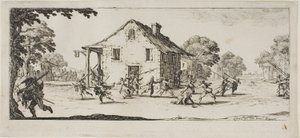Scene of Pillage, plate four from The Miseries of War by Jacques Callot