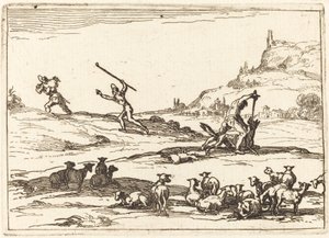 Shepherds Defending their Herds by Jacques Callot