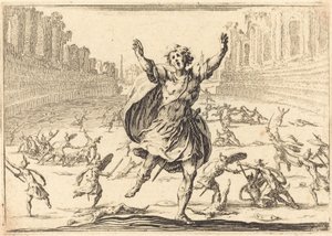 Skirmish in a Roman Circus by Jacques Callot