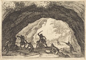 Soldiers Attacking Robbers by Jacques Callot