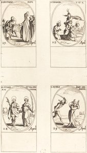 St. Anastasius, St. Theodora, Sts. Vitalis and Valeria, St. Peter Martyr by Jacques Callot