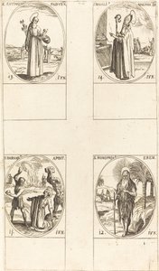 St. Barnabas, Apostle, St. Honofrius, St. Anthony of Padua, St. Basil the Great by Jacques Callot
