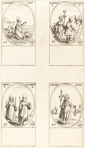 St. Calistratus; Sts. Cyprian and Justina; Sts. Comus and Damian; St. Elzear, Count by Jacques Callot