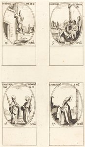 St. Calixtus; St. Hedwiges; Sts. Martinian and Saturian; St. Florentinus by Jacques Callot