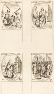 St. Canida; St. Matthew; St. Ipigenia; St. Maurice and Companions by Jacques Callot