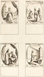 St. David, King and Prophet; Sts. Sabinus and Venustianus; St. Sylvester; St. Colomba by Jacques Callot