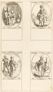 St. Felix; St. Joseph of Arimathea; St. Polycarpe; St. Matthias, Apostle by Jacques Callot