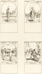 St. Ferreolus; St. Januarius; St. Eustachius & his Children; Sts. Fausta & Evelasius by Jacques Callot