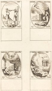 St. Flavian; St. Victoria; St. Servulus; St. Tharsilla by Jacques Callot