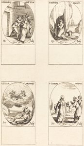 St. Frederick; St. Arsenius, Hermit; St. Elias, Prophet; St. Joseph the Just by Jacques Callot