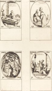 St. Germanus of Paris; St. Maximinus; St. Emmelia; St. Petronilla by Jacques Callot