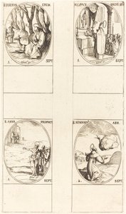 St. Giles; St. Lupus; St. Anne; St. Nonnosus by Jacques Callot